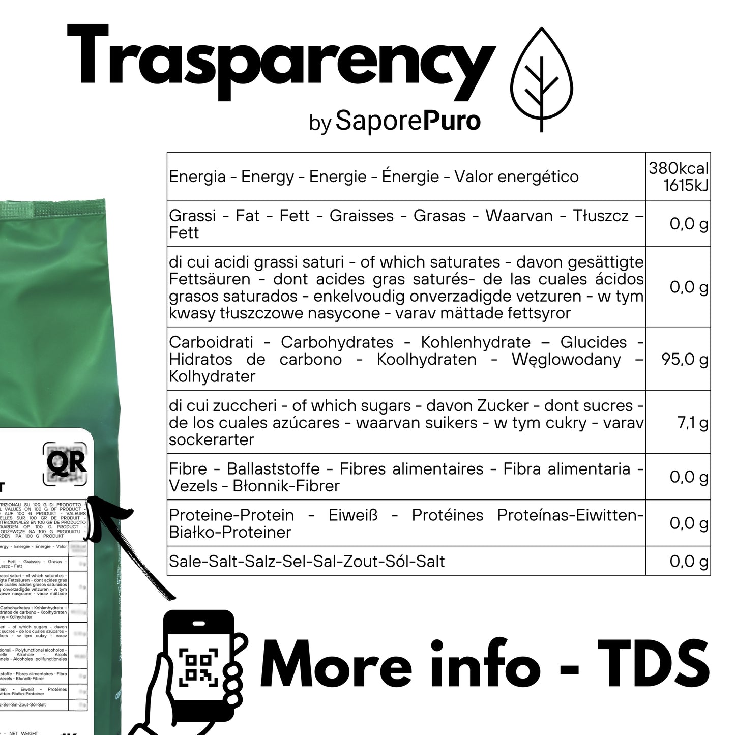 Maltodextrins 18-19DE - Packaged in Italy - Slow-Release Sugar - for Ice Cream