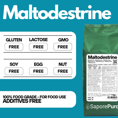 Maltodextrins 18-19DE - Packaged in Italy - Slow-Release Sugar - for Ice Cream