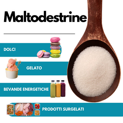 Maltodextrins 18-19DE - Packaged in Italy - Slow-Release Sugar - for Ice Cream