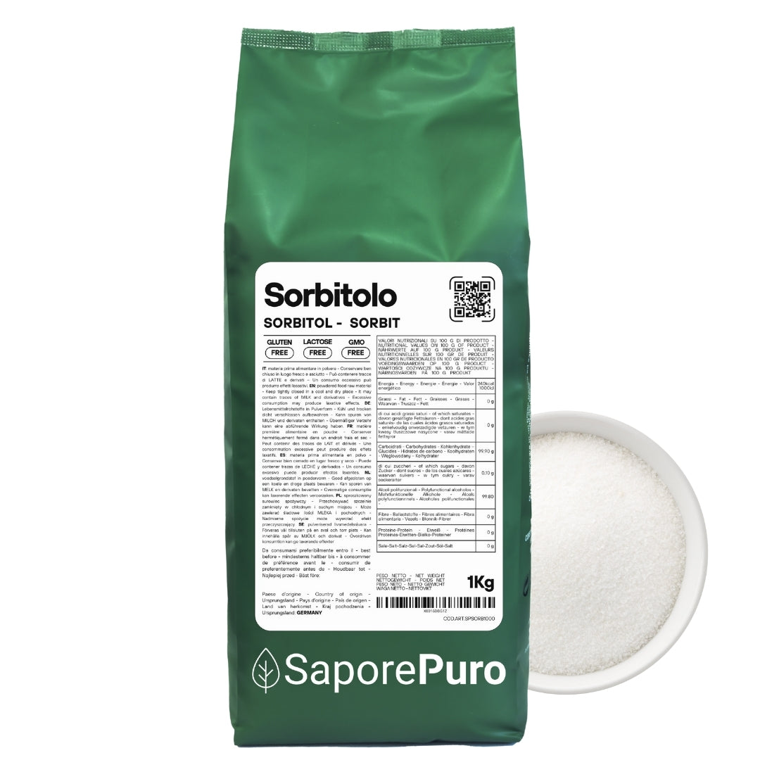 SaporePuro Sorbitol: El edulcorante versátil para helados perfectos y pasteles blandos de larga duración - Sustituto del azúcar - SaporePuro