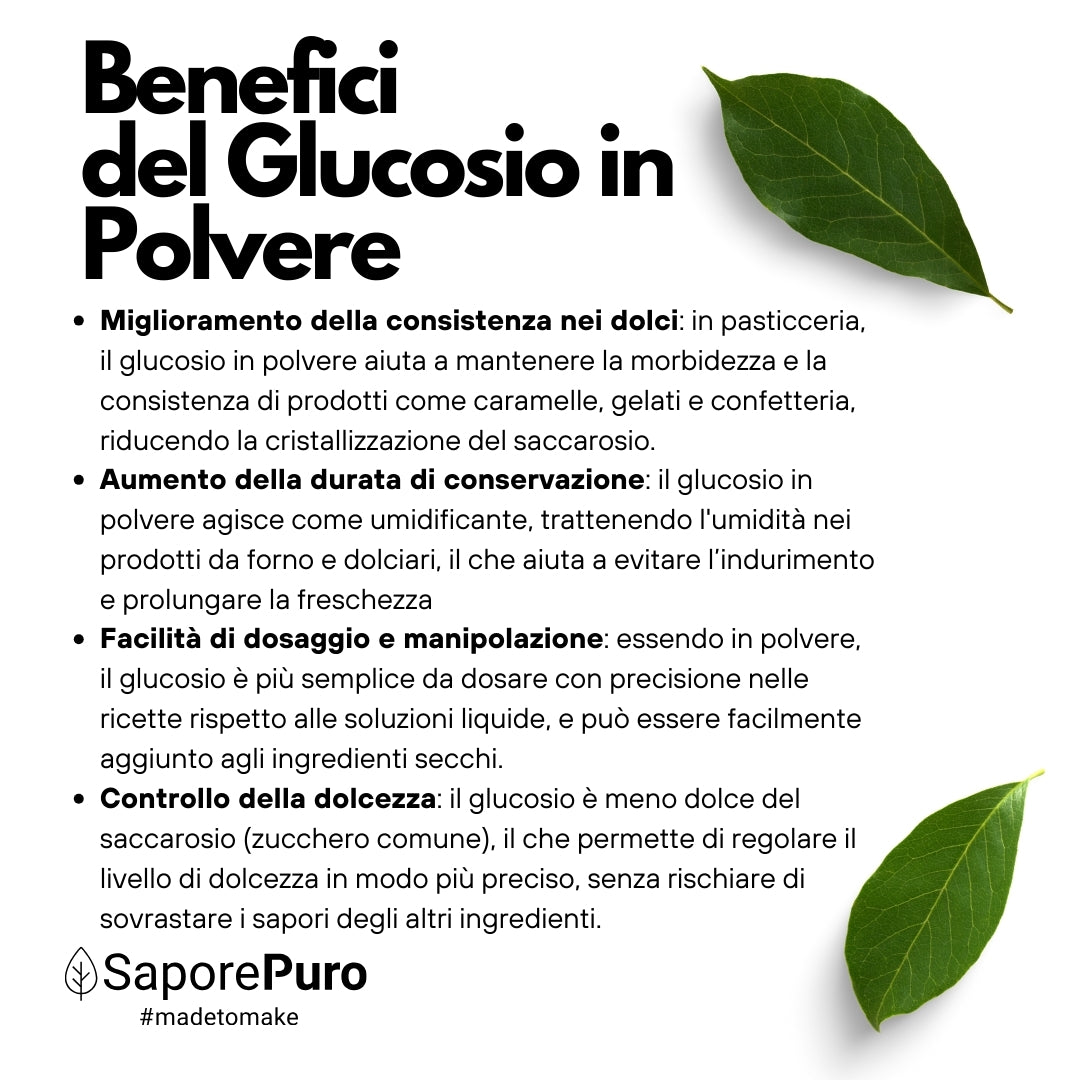 Jarabe de glucosa en polvo 21DE - 500 g - SaporePuro