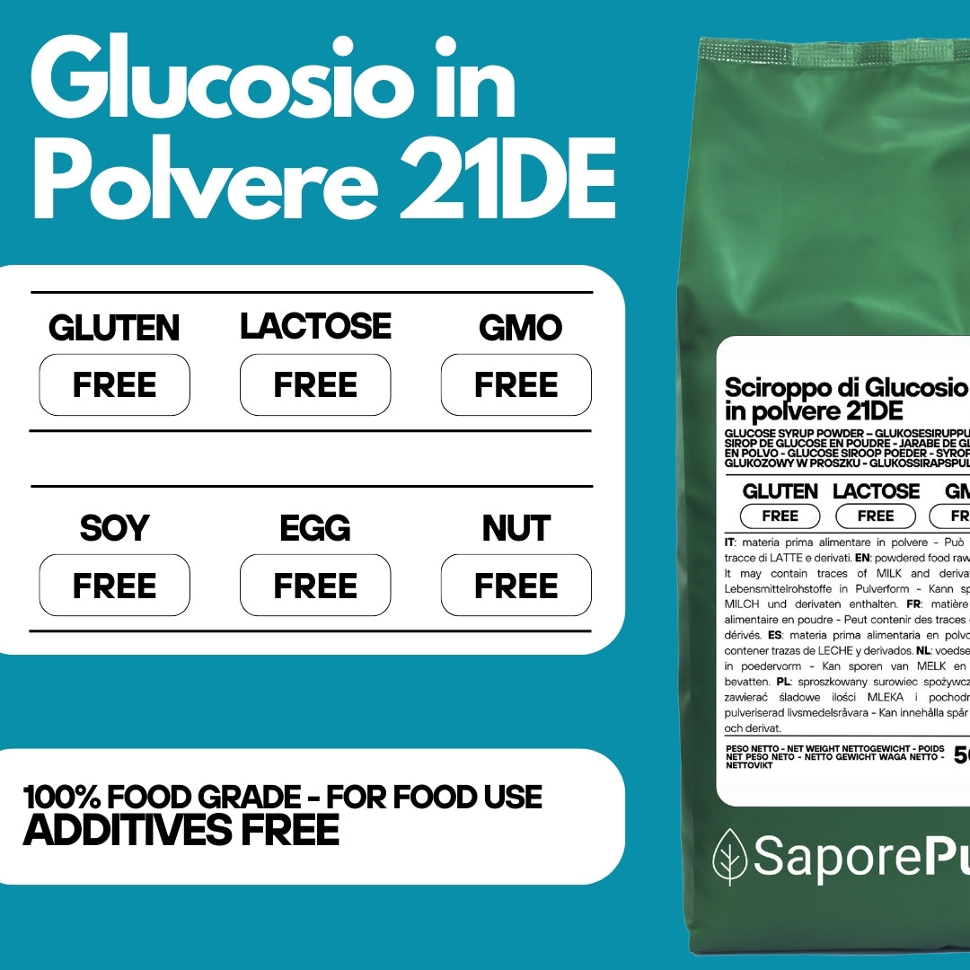 Jarabe de glucosa en polvo 21DE - 500 g - SaporePuro