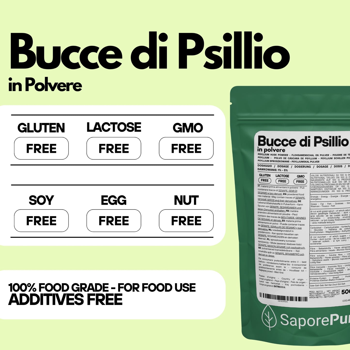 Bucce di Psillio in Polvere -Fibra di Psillio