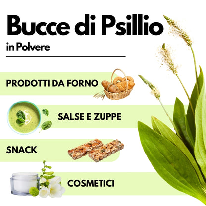 Bucce di Psillio in Polvere -Fibra di Psillio - 500gr - SaporePuro