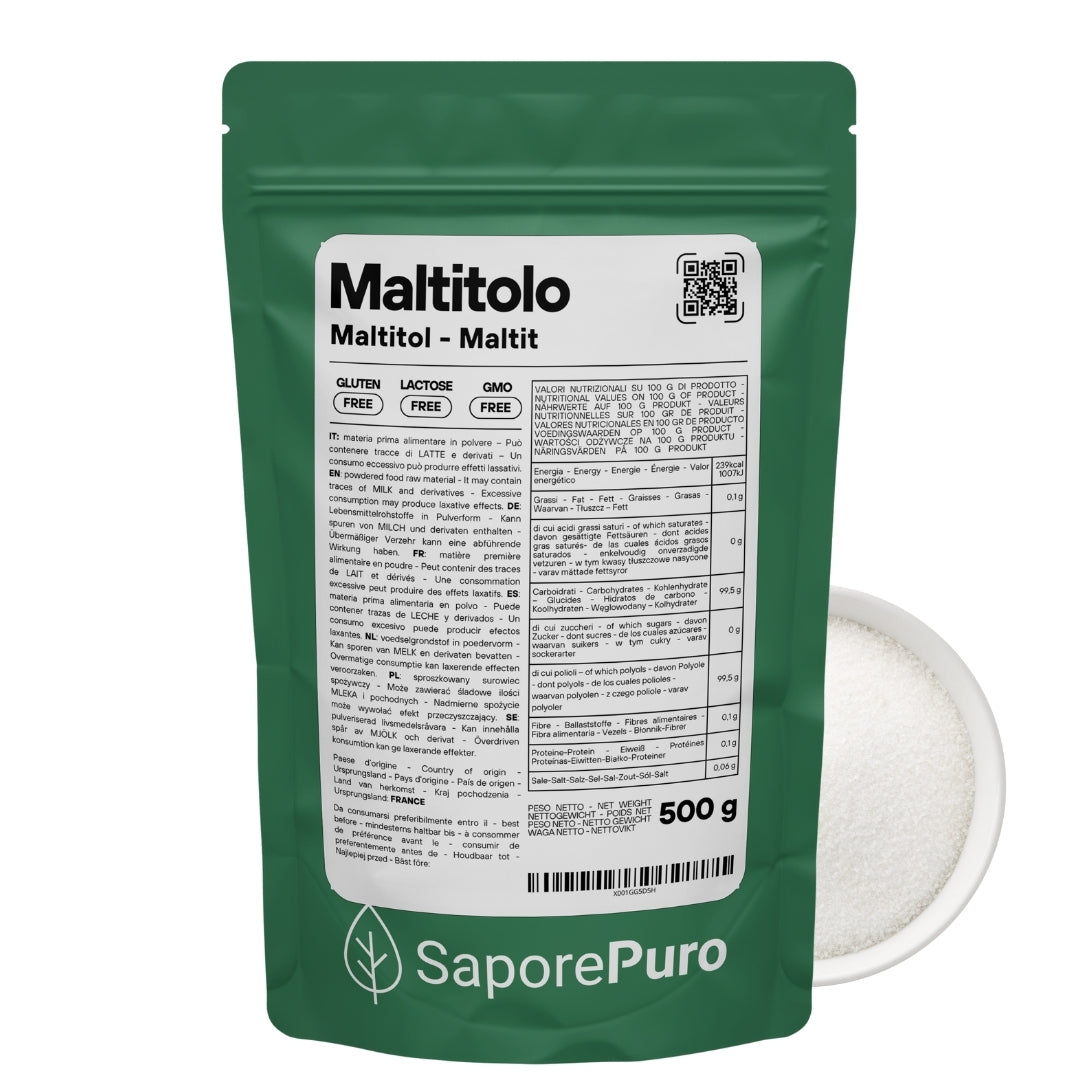 Maltitolo in polvere  - Confezionato in Italia - SaporePuro