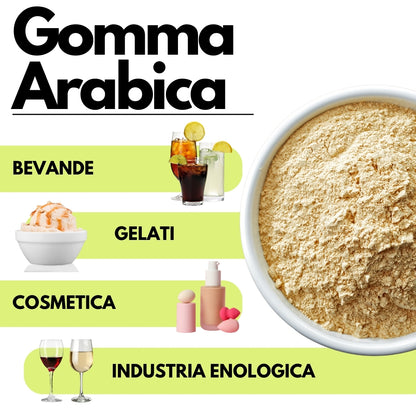 Gomma arabica in polvere - (E414) - Confezionato in Italia