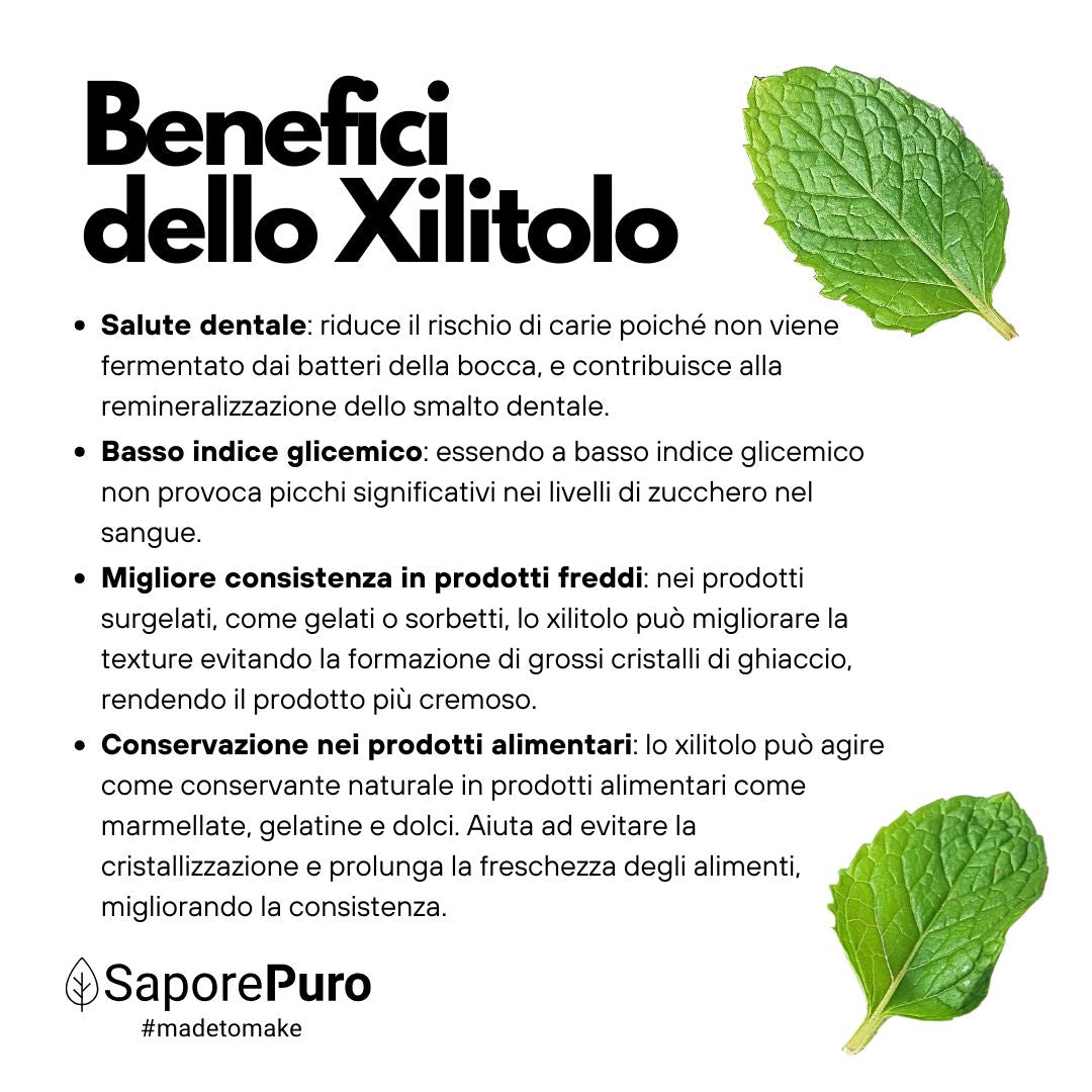 Xilitolo da Betulla - 1kg - Dolcificante Naturale con meno Calorie