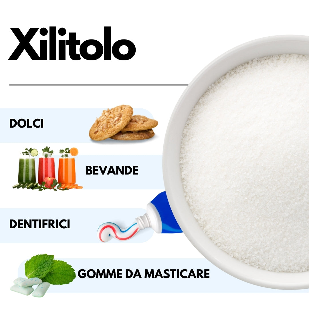 Xilitolo da Betulla - 1kg - Dolcificante Naturale con meno Calorie