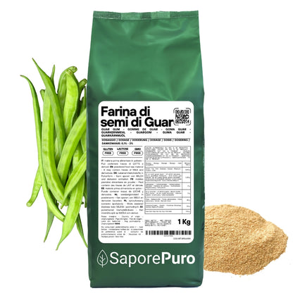 Farina di Semi di Guar (E412)  - Origine India - Confezionato in Italia