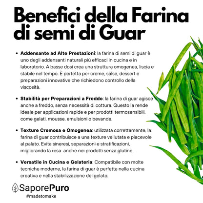 Farina di Semi di Guar (E412)  - Origine India - Confezionato in Italia