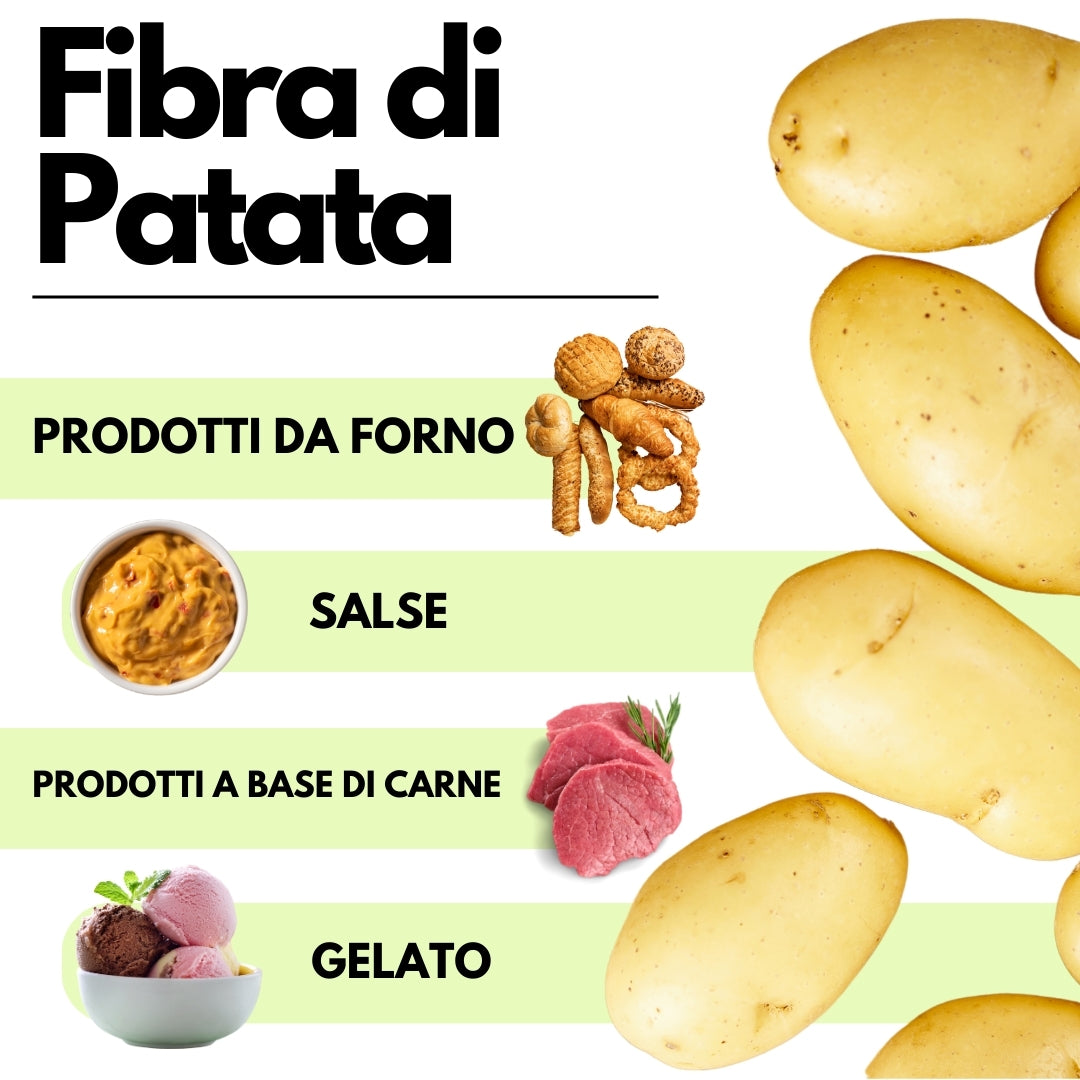 Fibra di Patata - 1kg - Gluten Free - Origine Belgio- ideale per panificazione e prodotti da forno