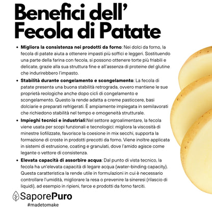 Fecola di Patate - 1kg - Confezionato in Italia