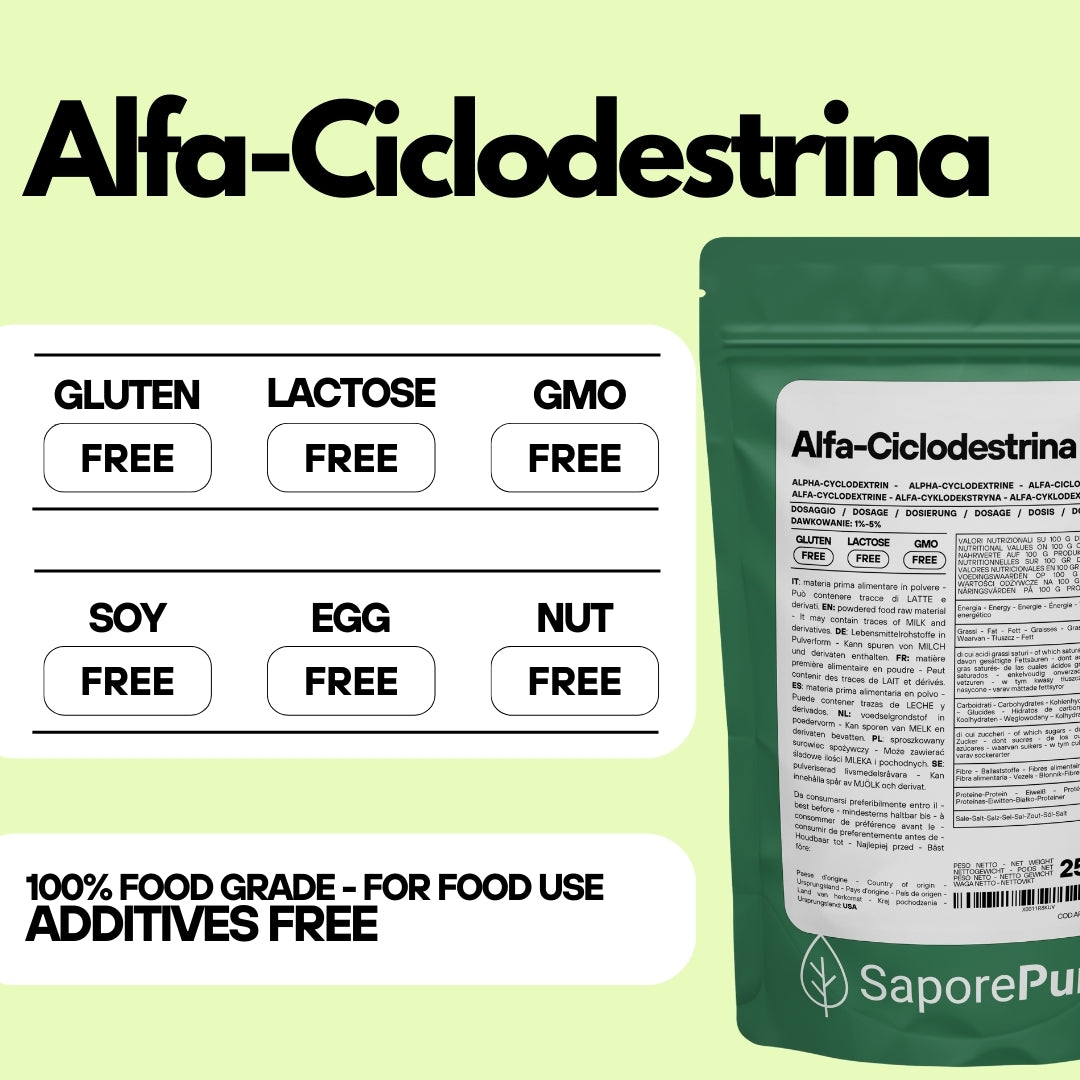Alfaciclodestrina - Ciclodestrina - L'Innovazione nel Mondo del Gelato Clean Label - SaporePuro
