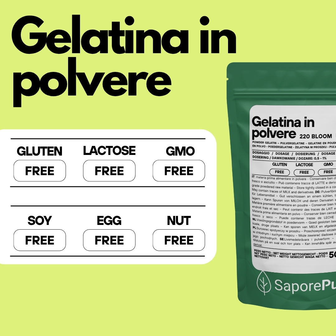 Gelatina Istantanea 200-220 bloom - Cold - Tipo A - E441