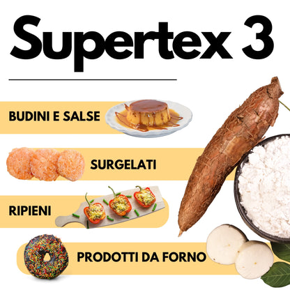 SUPERTEX 3 - ULTRATEX 3  - Amido modificato da Tapioca - Uso Caldo e Freddo