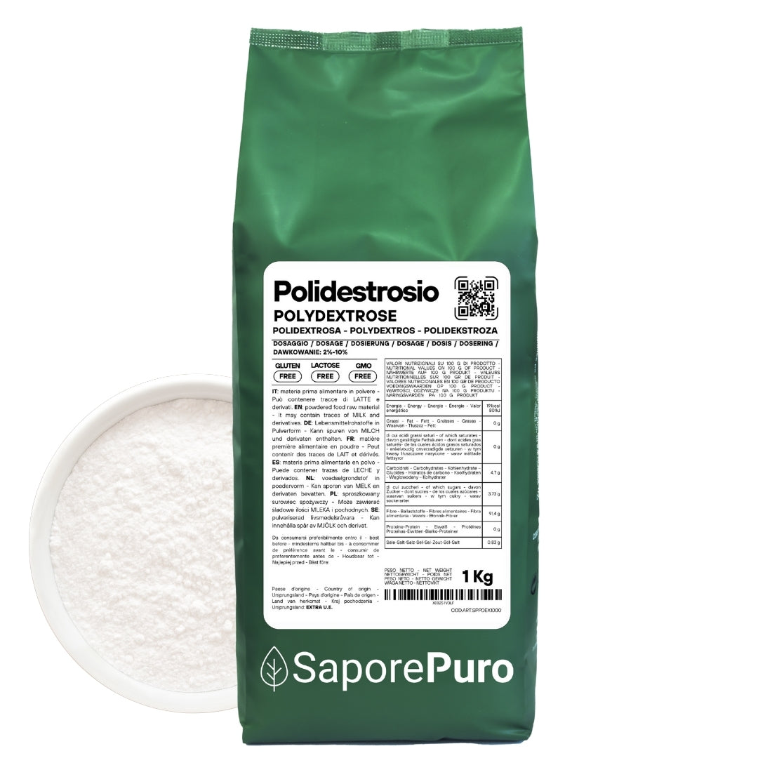 Polydextrose - 1kg - Substitut de sucre - Améliore la texture, réduit les calories et soutient la santé intestinale