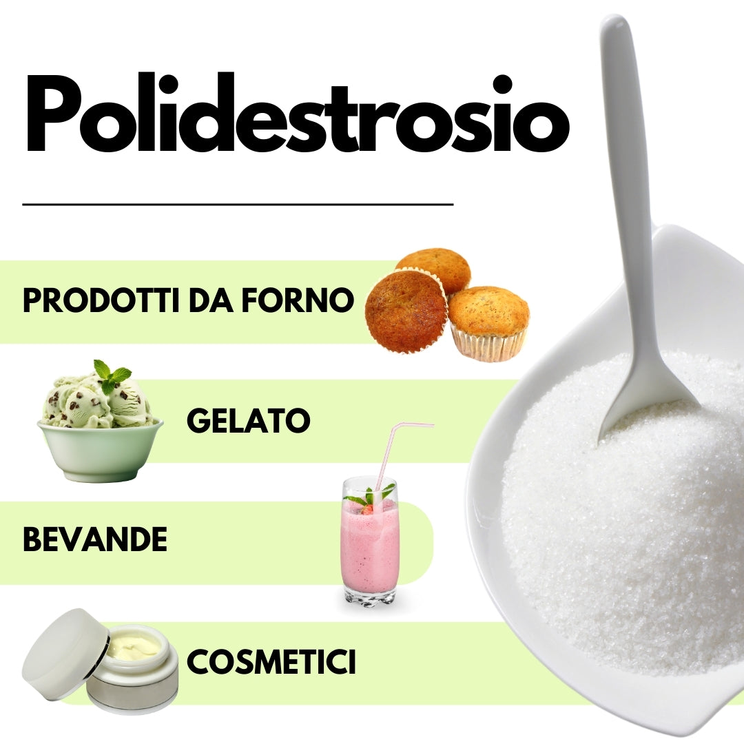 Polidextrosa - 1kg - Sustituto del azúcar - Mejora la textura, reduce las calorías y apoya la salud intestinal