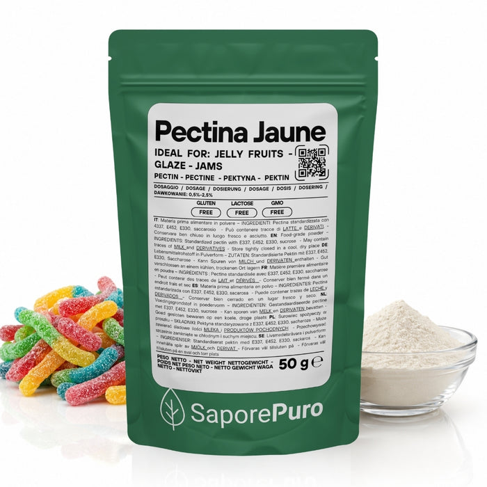 Pectina Gialla (Jaune) SaporePuro - Gelatine di Frutta, Marmellate, Gel Spessi