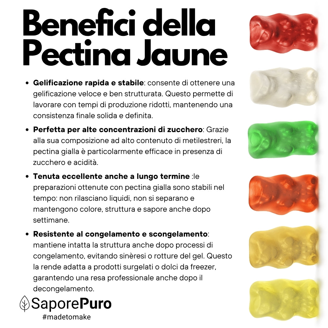Pectina Amarilla (Jaune) SaporePuro - Gelatinas de Fruta, Mermeladas, Gel Espesos