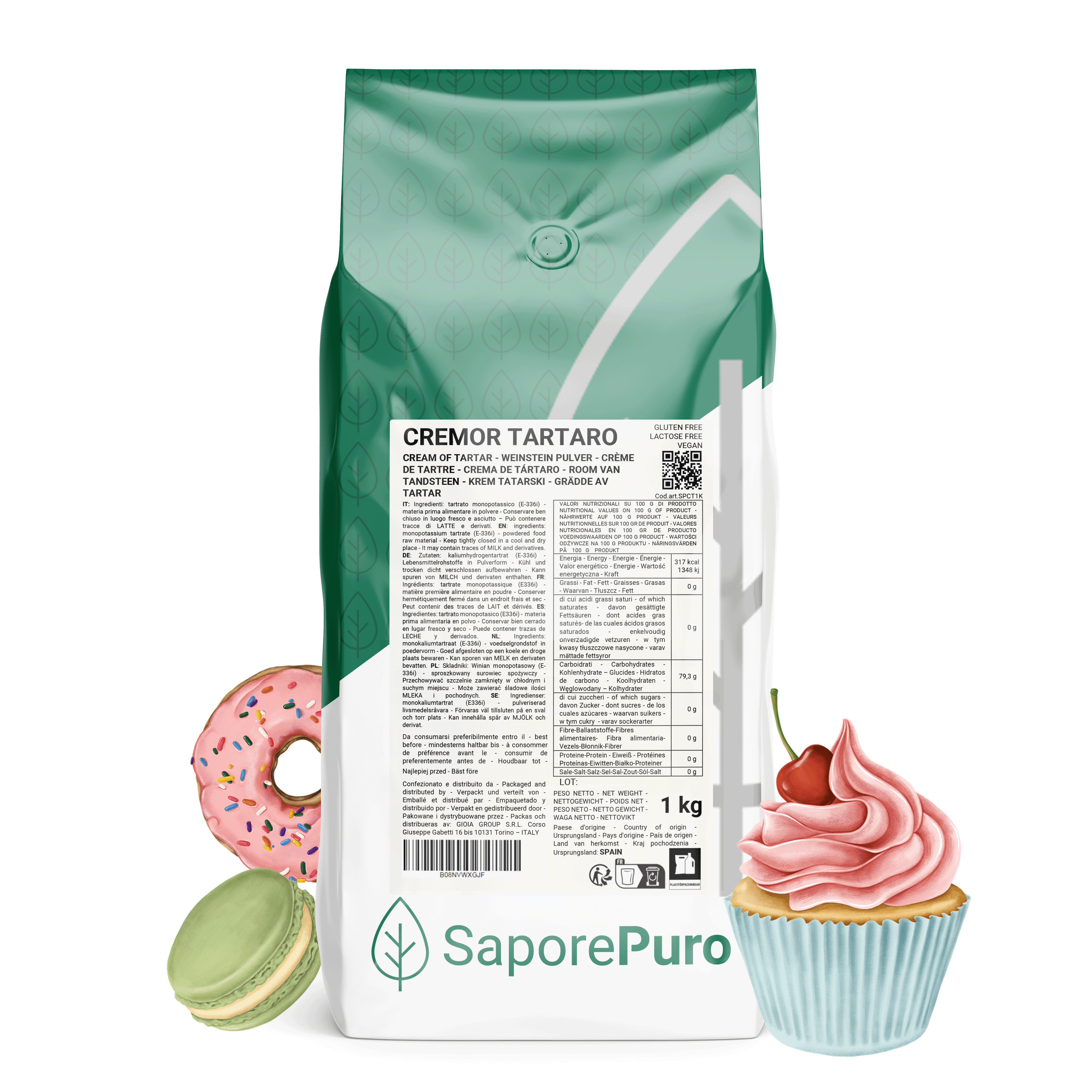 Crema de tártaro - 1kg - SaporePuro