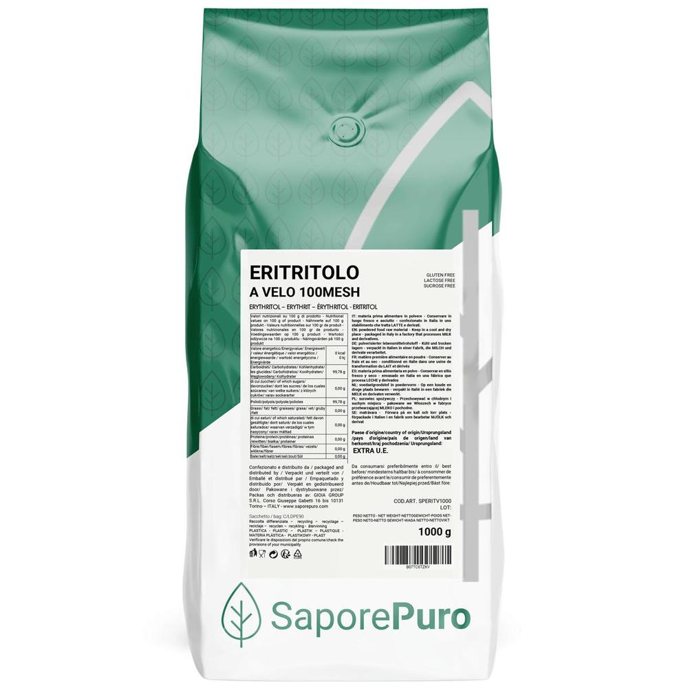 Erythritol 100mesh - 1kg - Édulcorant 0kcal - SaporePuro