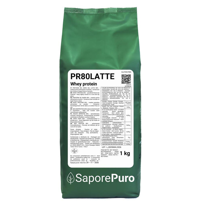 WPC80 - Proteine del Siero del Latte 80% (Whey) - 1Kg