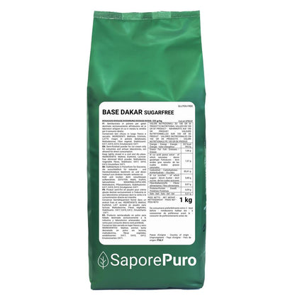 Base Dakar SugarFree - 1Kg - Base per Gelato senza zucchero saccarosio a basso indice glicemico - SaporePuro