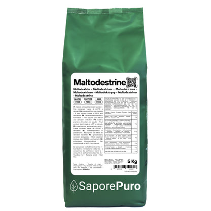 Maltodestrine 18-19DE - Confezionato in Italia - Zucchero a lento rilascio - per Gelati - SaporePuro