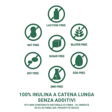 Inulina a catena lunga in polvere pura - 150gr - Origine Europa - SaporePuro