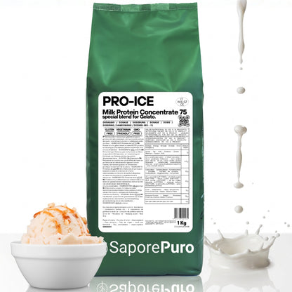 MPC75 - ProIce75 - Proteine Concentrate del Latte Performanti  - 75% di parte proteica - Sostituto E471 nel Gelato