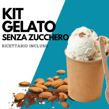 Kit di gelato senza zucchero SaporePuro con ricette, confezione completa di ingredienti per preparare gelato salutare a casa