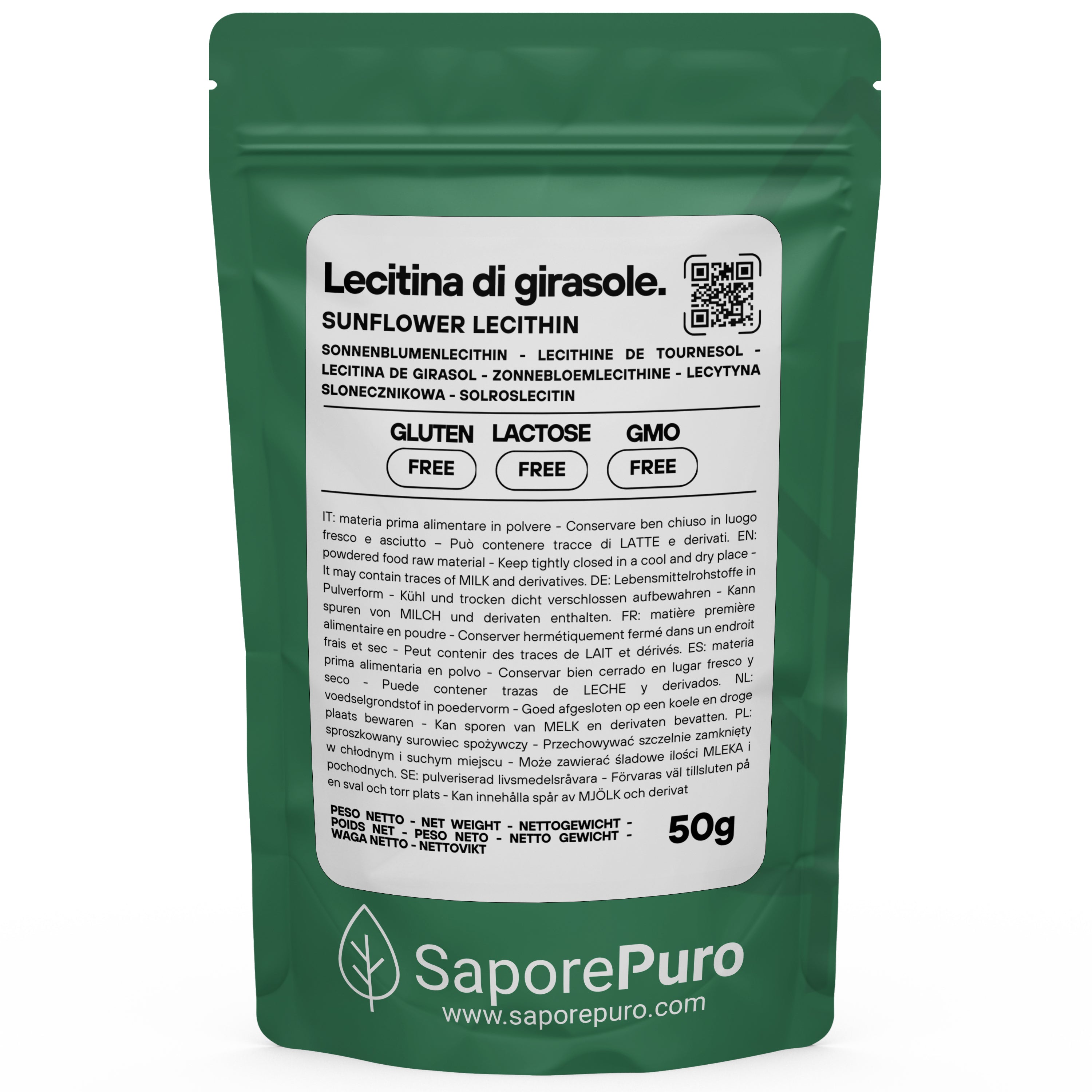Lecitina di Girasole E322 - De-Oleata - Alternativa alla Soia - SaporePuro