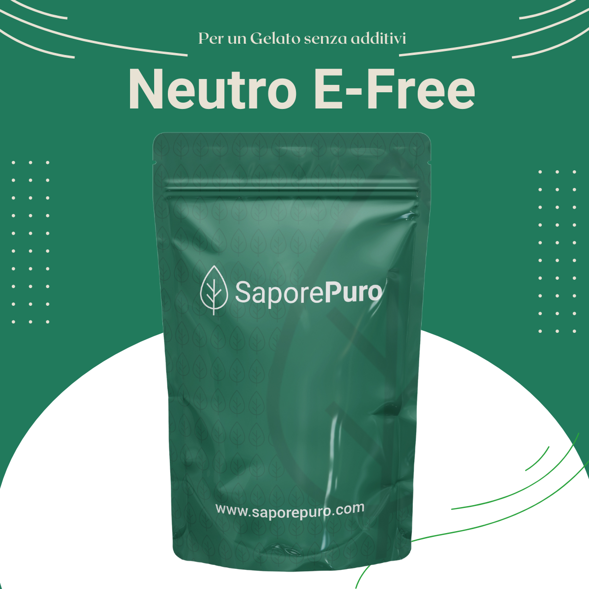 Neutro E-Free - Senza Additivi - Neutro per Gelati a base di Fibre e Proteine Vegetali - Per un gelato Clean Label - SaporePuro