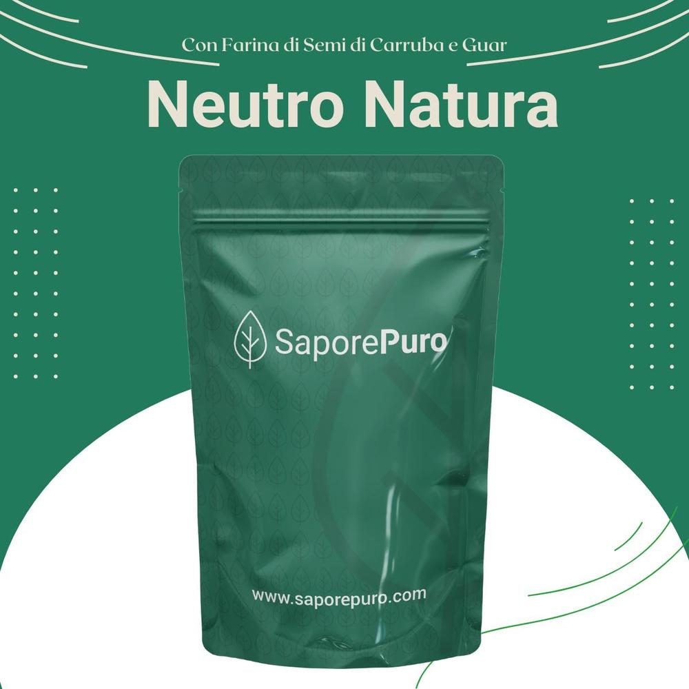 Neutro Natura 5 pour Crème Glacée - Stabilisateur Caroube / Guar sans émulsifiants pour Crème Glacée MADE IN ITALY - Idéal pour les crèmes glacées à base de lait - SaporePuro