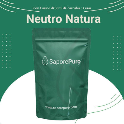 Neutro Natura 5 pour Crème Glacée - Stabilisateur Caroube / Guar sans émulsifiants pour Crème Glacée MADE IN ITALY - Idéal pour les crèmes glacées à base de lait - SaporePuro