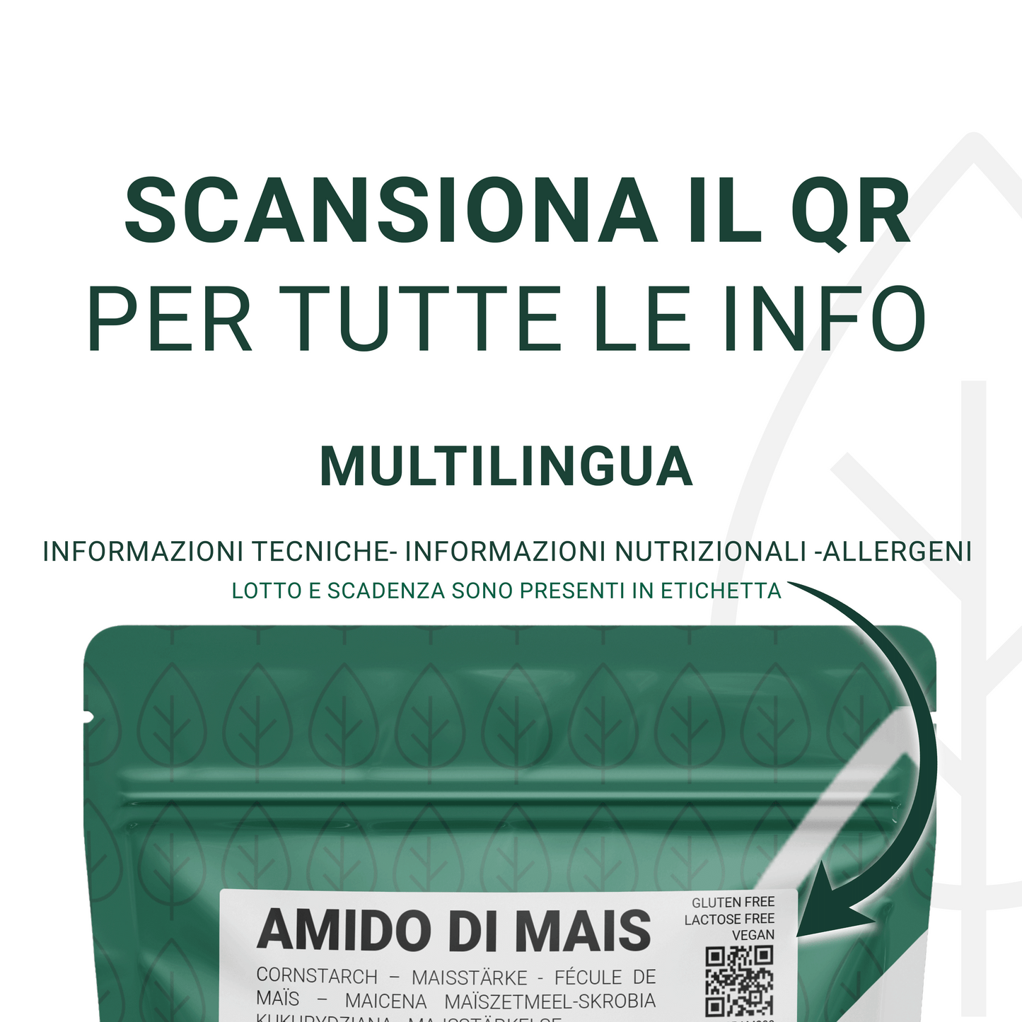Amido di mais Nativo - 200gr - Addensante potente, naturale e funzionale- Gluten Free - SaporePuro