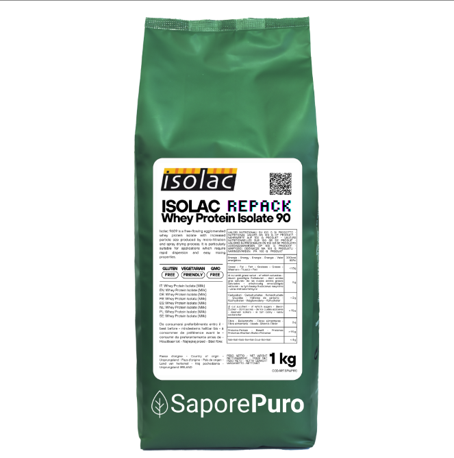 ISOLAC -  Proteine Isolate del Latte Performanti - Riconfezionate -  90% di parte proteica - 1kg