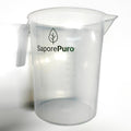 Caraffa graduata da 5 litri SaporePuro, accessorio in vetro con etichette di misurazione, fronte visibile.