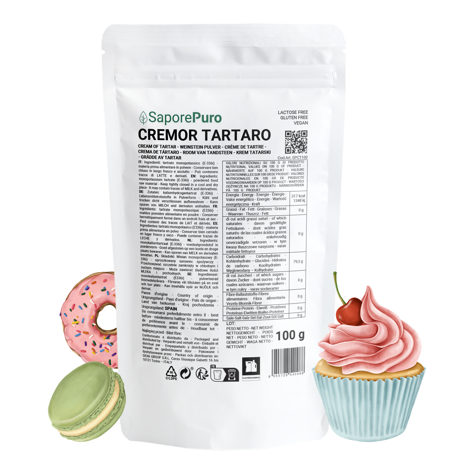 Cremor Tartaro - 100gr - SaporePuro