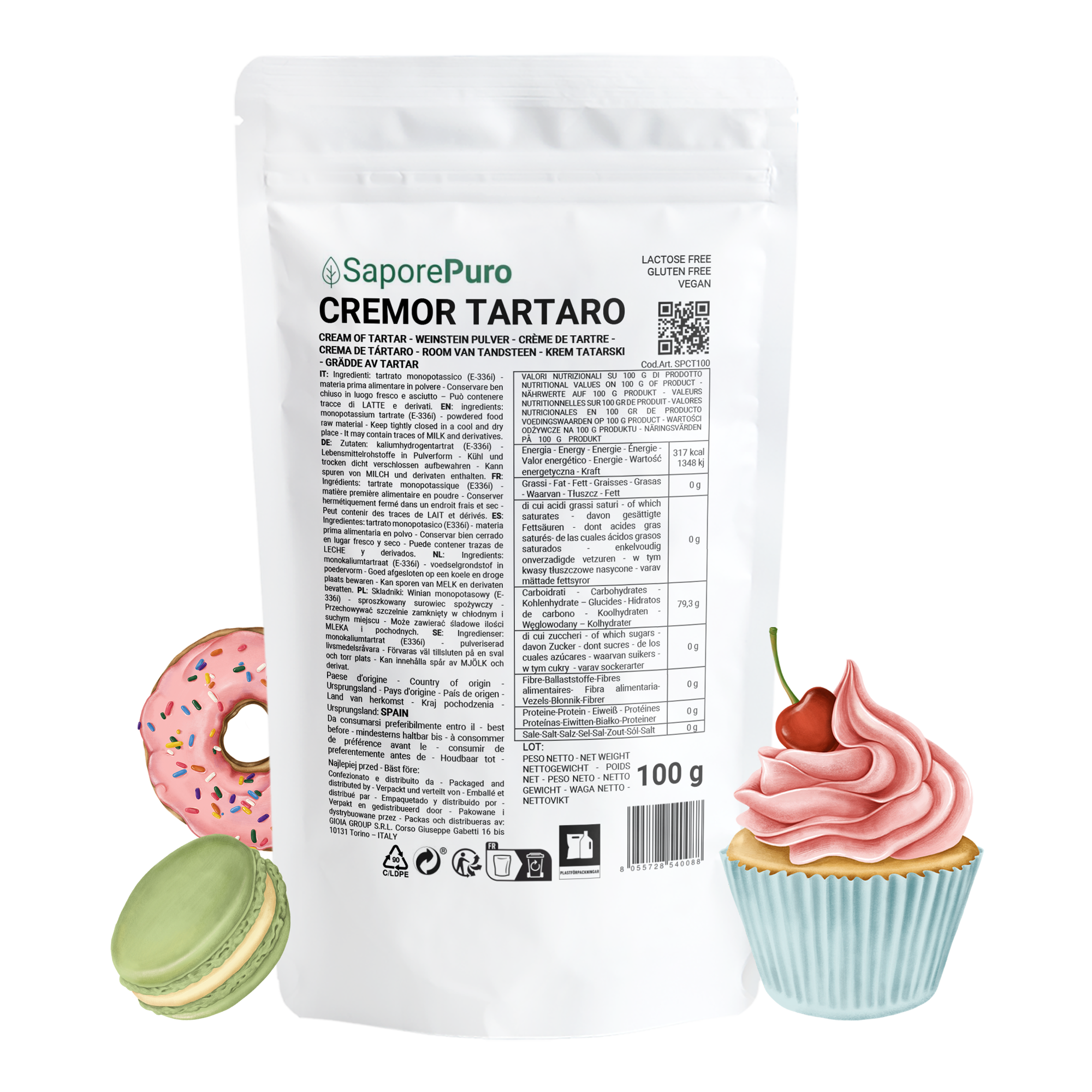 Cremor Tartaro - 100gr - SaporePuro