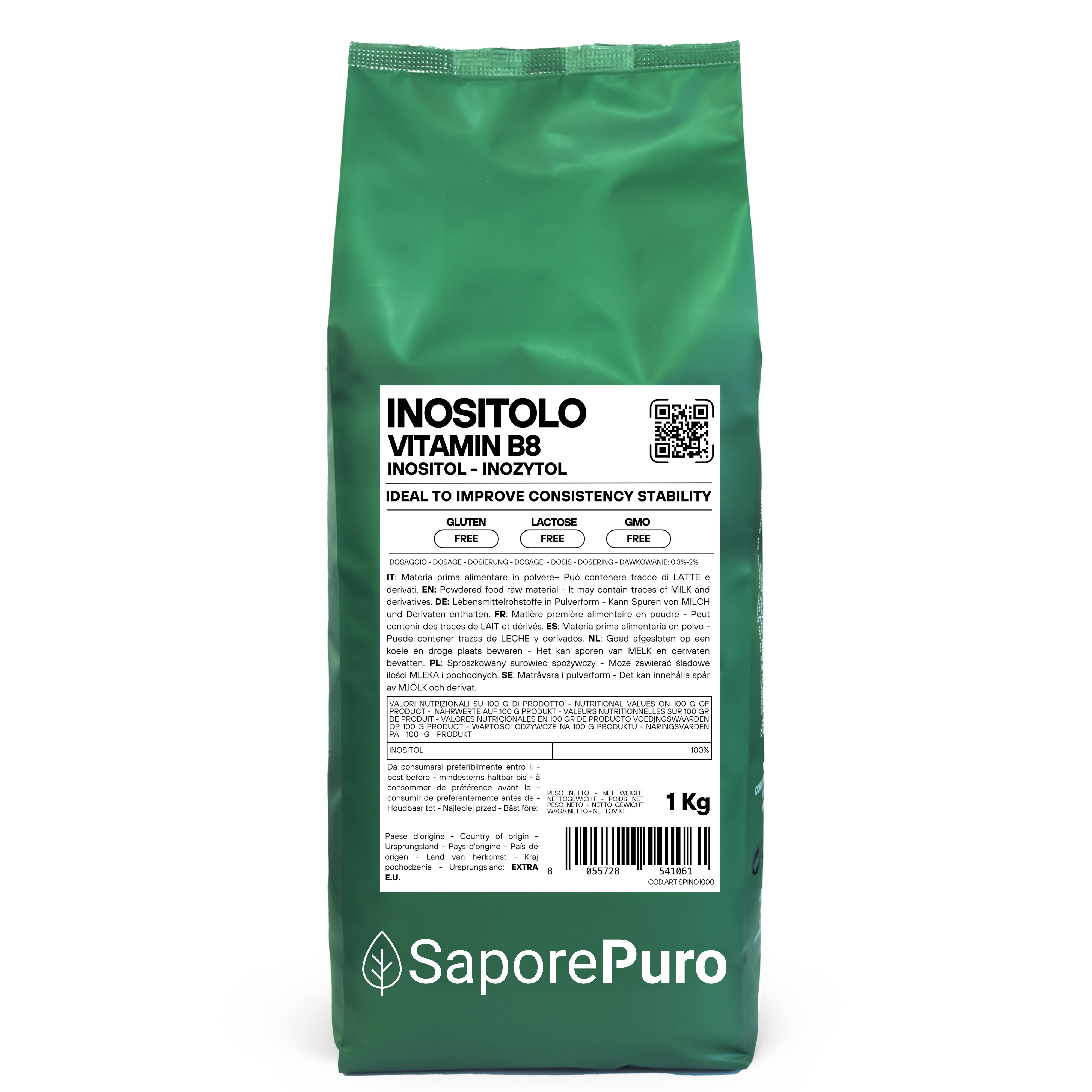 Inositolo (Myo-Inositol) - Vitamina B8 - Food - SaporePuro