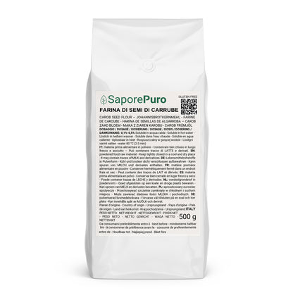 Farina di Semi di Carruba (E410) - 500gr - Origine ITALIA - SaporePuro