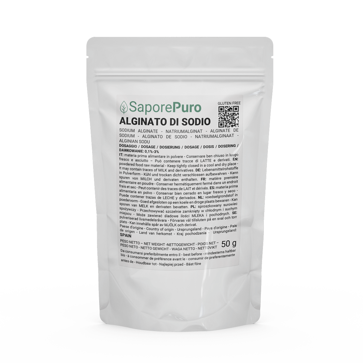 Alginato di Sodio (E401) - 50gr - SaporePuro