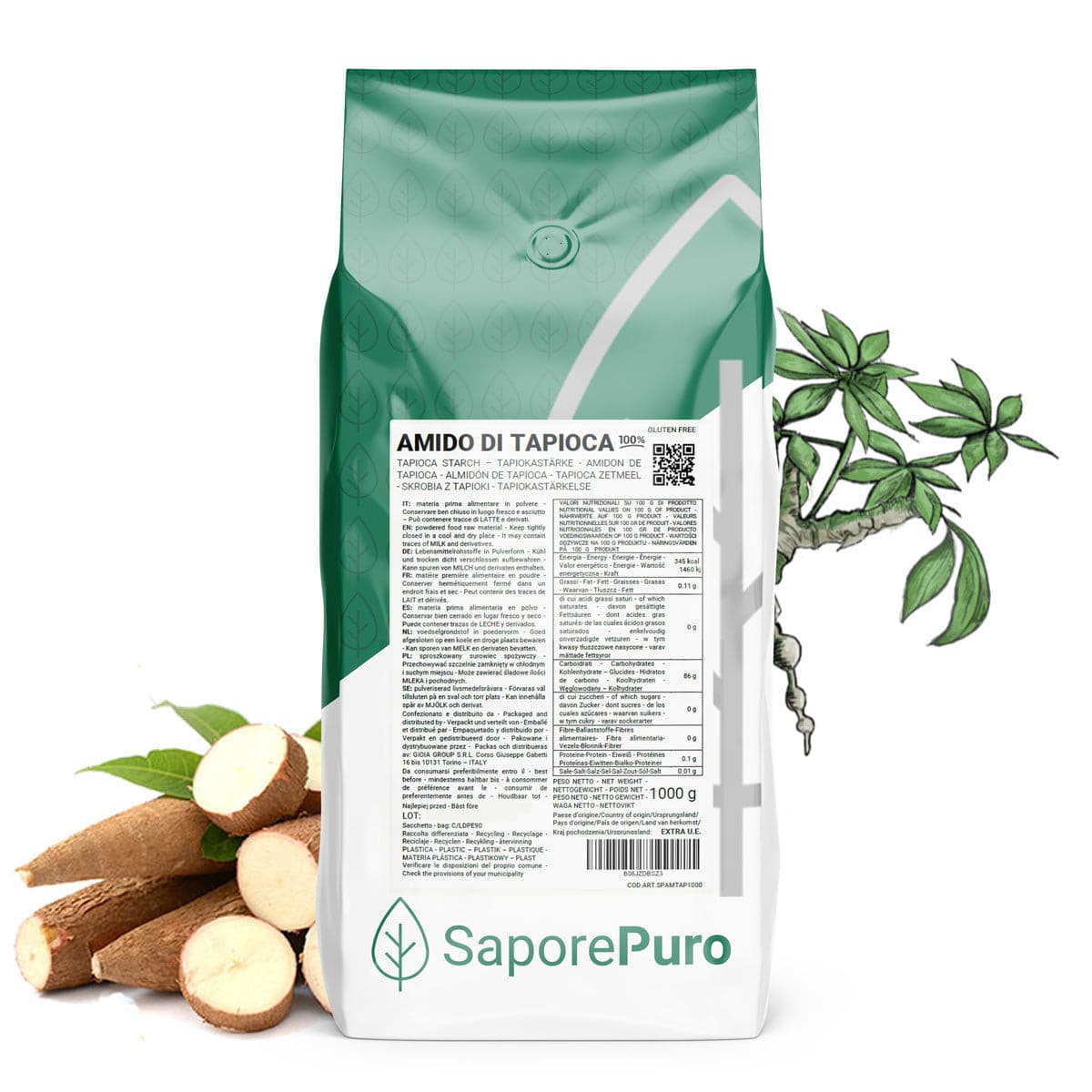 Amido di tapioca - 1Kg - SaporePuro