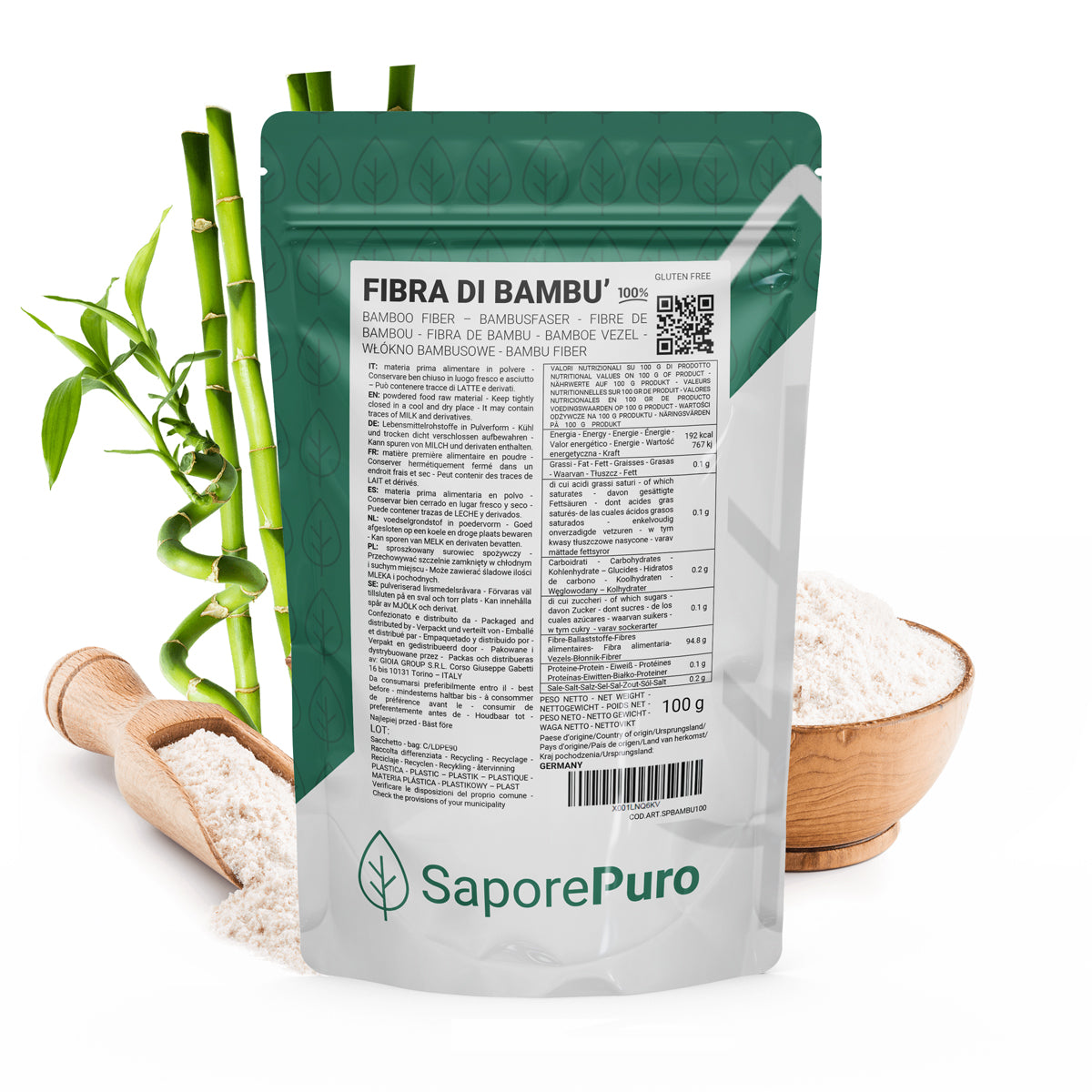Fibra de bambú - 100gr - SaporePuro