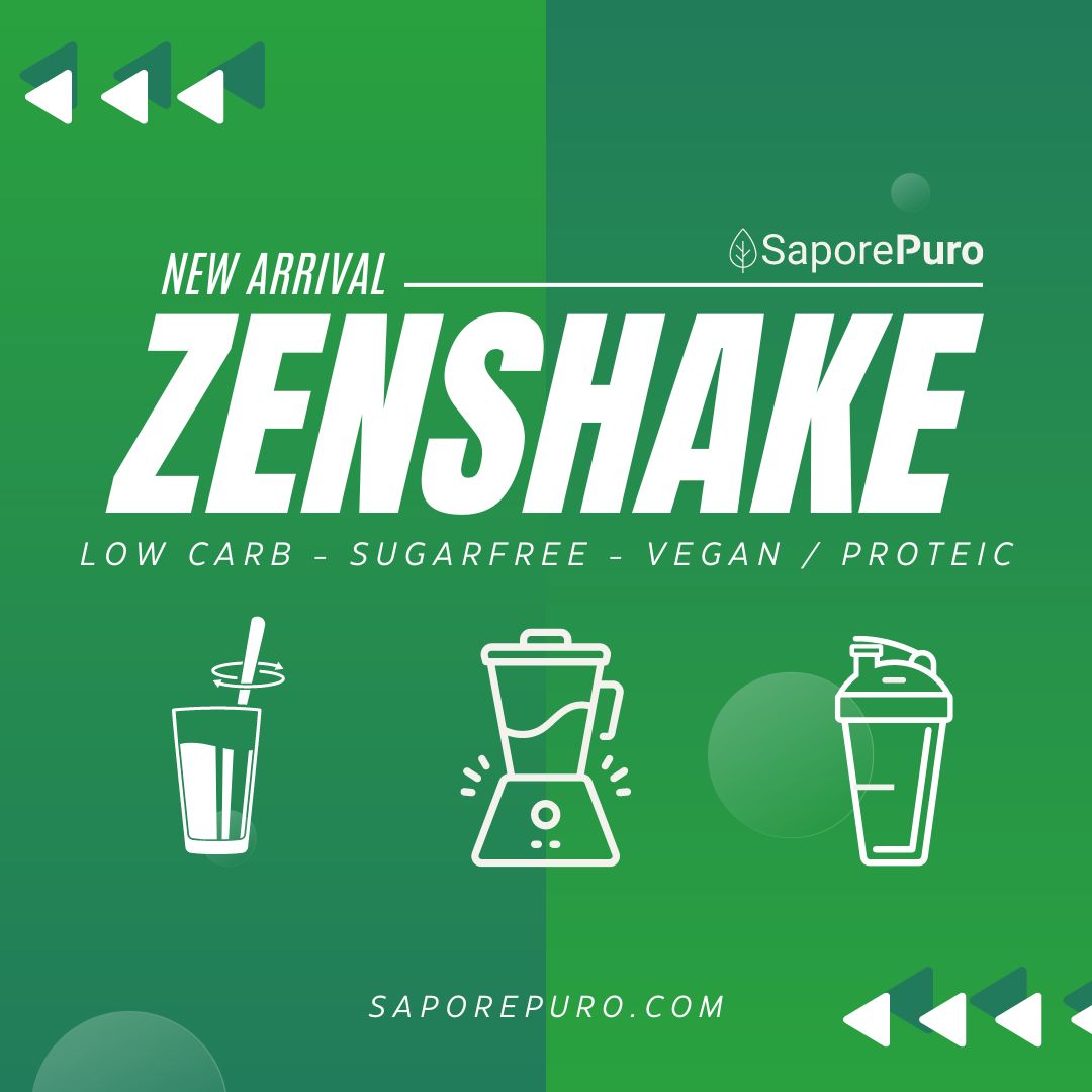 ZenShake die vegane und Keto Joghurt oder Shake Zubereitung - 250gr ( 5 Portionen von 50gr) - SaporePuro