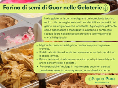 Farina di Semi di Guar (E412)  - Origine India - Confezionato in Italia