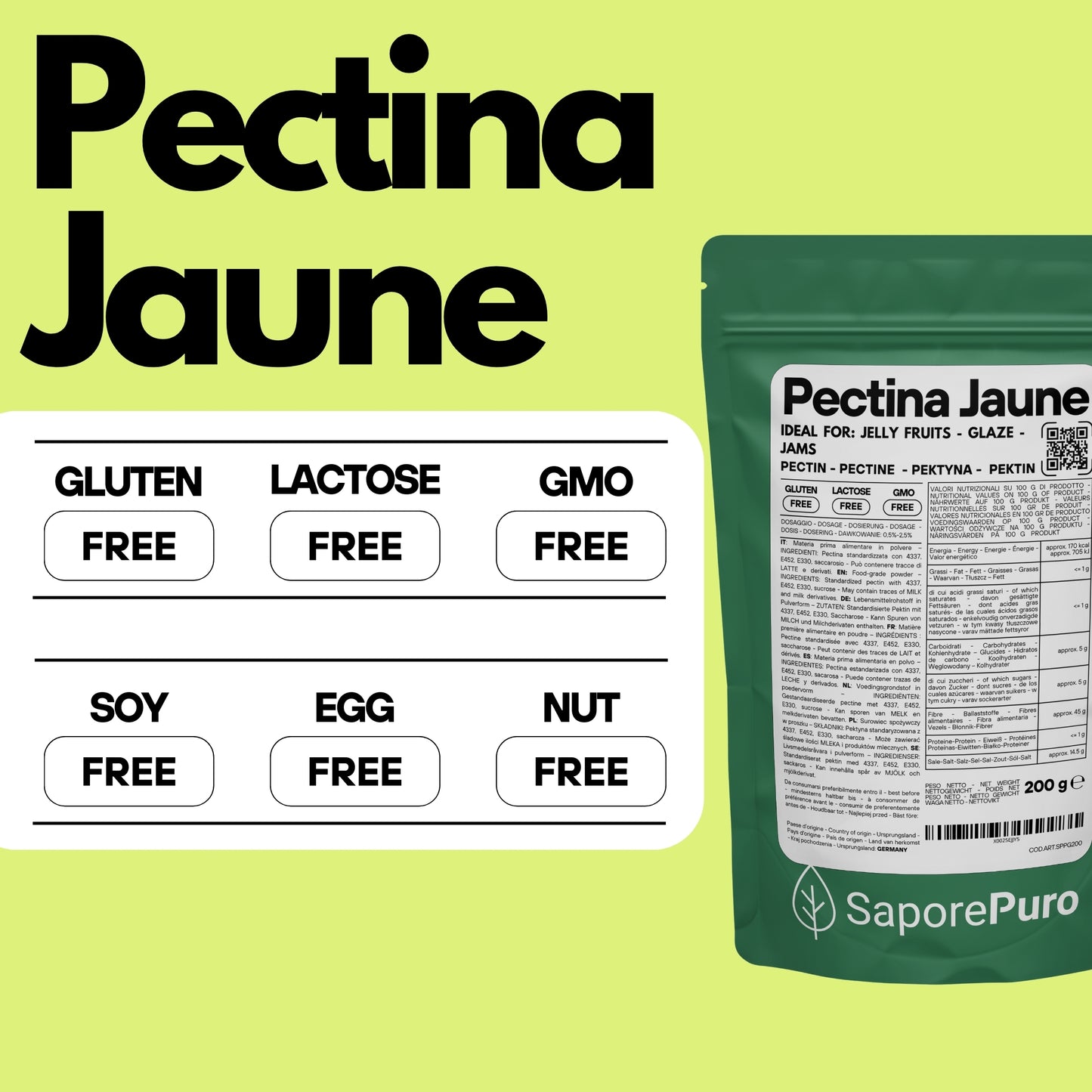 Gelbes Pektin (Jaune) FlavourPure - Fruchtgelees, Konfitüren, dicke Gelees