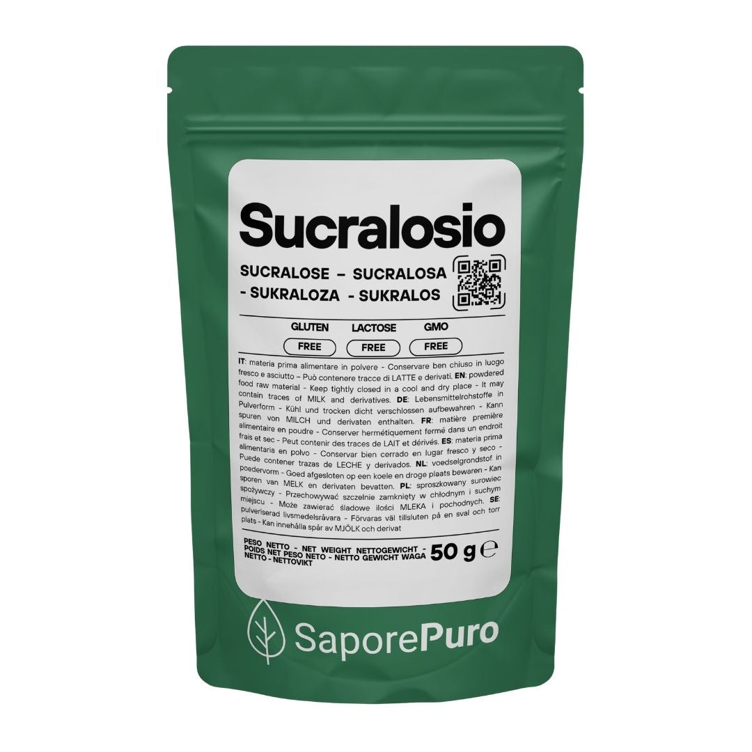SaporePuro Sucralosio Puro in Polvere – Dolcificante Senza Calorie – Gluten Free – Ideale per Dolci, Bevande e Preparazioni Alimentari