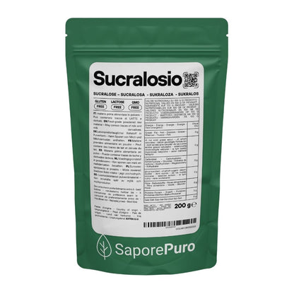 SaporePuro Sucralosio Puro in Polvere – Dolcificante Senza Calorie – Gluten Free – Ideale per Dolci, Bevande e Preparazioni Alimentari